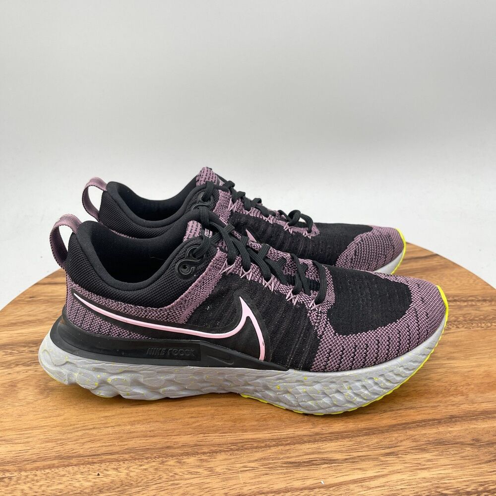 Nike React Infinity Run Flyknit 2 Shoes Womens Size 9 Purple Running Comfort Gym